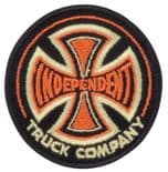 INDEPENDENT "1978 Cross" Sew On Cloth Patch BLACK ORANGE Skateboard 6.0cm