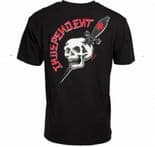 INDEPENDENT "Dressen Skull"  Skateboard T-Shirt BLACK S only Tee INDY