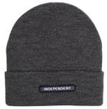 INDEPENDENT "Groundwork" Skateboard Snowboard Woolly Hat Beanie DARK HEATHER OSFA INDY