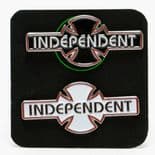 INDEPENDENT  "O.G.B.C - Pin Set" Lapel Pin Badges Skateboard  4cm BLACK & WHITE 2 Pack