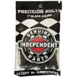 INDEPENDENT "Precision Bolts" Skateboard Truck Mounting Bolts 1.0" ALLEN Countersunk BLACK