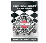 INDEPENDENT "Precision Bolts" Skateboard Truck Mounting Bolts 1.0" Phillips Countersunk BLACK
