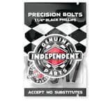 INDEPENDENT "Precision Bolts" Skateboard Truck Mounting Bolts 1.25" Phillips Countersunk Longboard