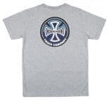 INDEPENDENT "Split Cross" Youth Skateboard T-Shirt HEATHER GREY S M L or XL Kids  INDY TEE