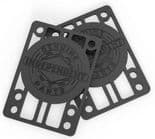 INDEPENDENT TRUCK Co. "Riser Pads - Genuine Parts" Skateboard Hard Risers 1/8" pair Black