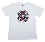 INDEPENDENT "Truck Company" Youth Skateboard T-Shirt WHITE  S M L or XL Kids  INDY TEE