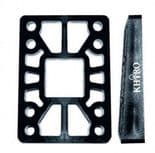 KHIRO "Angled Riser Pads - Hard" Longboard Slalom Skateboard Wedge Riser Pads  pair BLACK