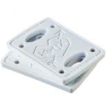 KRUX "Risers" Skateboard Riser Pads Hard 1/4" pair WHITE Quarter Inch