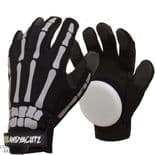 LANDYACHTZ "Bones" Slide Gloves w/ Pucks S M L XL Longboard Freeride Downhill  BLACK