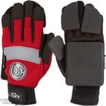 LUSH "Freeride" Slide Gloves Skateboard Longboard RED Downhill Race Protection