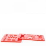 LUXE "Eighth Inch" Skateboard Riser Pads 1/8" 3mm Longboard RED  Pair