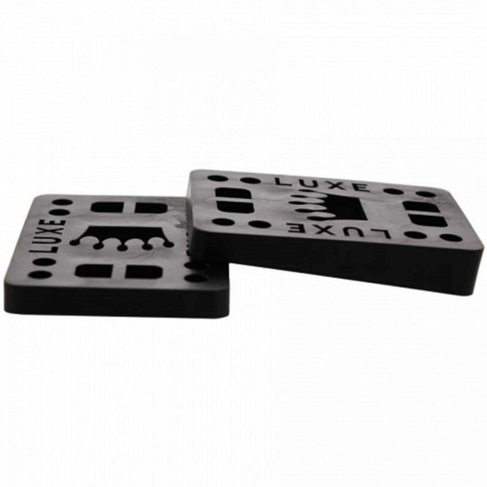 LUXE "Wedge" Skateboard Angled Riser Pads Longboard BLACK Pair