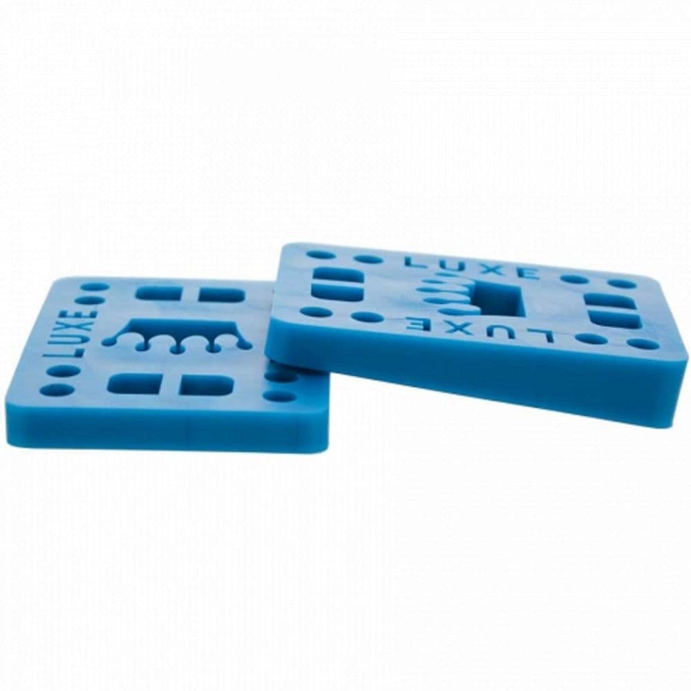 LUXE "Wedge" Skateboard Angled Riser Pads Longboard BLUE Pair