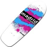 MADRID "Explosion" Skateboard Deck 9.375" x 29" WHITE 1980s OG Concave