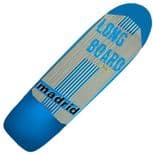 MADRID "Retro Longboard" Skateboard Deck 10.25" x 36.25" BLUE 1980s Reissue
