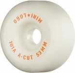 MINI LOGO "A-Cut 2" Skateboard Wheels 53mm 101a WHITE Park Street Ramp