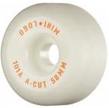 MINI LOGO "A-Cut 2" Skateboard Wheels 56mm 101a WHITE Park Street Ramp Pool