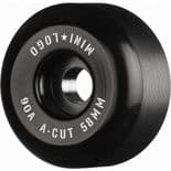 MINI LOGO "A-Cut Hybrid" Skateboard Wheels 58mm 90a BLACK  by Bones Soft Pool Park