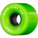 MINI LOGO "A.W.O.L." Skateboard Wheels 55mm 80a LIME GREEN Soft Transport Cruiser Longboard