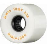 MINI LOGO "A.W.O.L." Skateboard Wheels 55mm 80a WHITE Soft Transport Cruiser Longboard