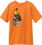 NEW DEAL "Danny Sargent - Monkey Bomber" Skateboard T-Shirt ORANGE  M L XL 1990s Tee