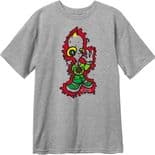 NEW DEAL "John Montesi -  Alien" Skateboard T-Shirt ATHLETIC HEATHER M L or XL 1990s Tee