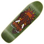 NEW DEAL "Mammoth" Mike Vallely Skateboard Deck 9.5"  Screen Printed  GREEN  Ltd Edition 1990s