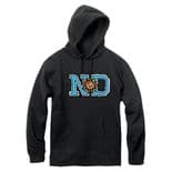 NEW DEAL "N*D" Skateboard Hood Sweatshirt BLACK L only Hoodie 1990s
