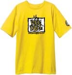 NEW DEAL "Original Napkin Logo" Skateboard T-Shirt YELLOW  M only 1990s Tee