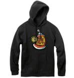 NEW DEAL "Spray Can" Skateboard Hood Sweatshirt BLACK M or L Hoodie 1990s