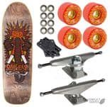 NEW DEAL "Vallely - Mammoth" Skateboard  Complete 9.5" x 32.2"  BROWN Slimeball OG Wheels