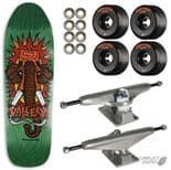 NEW DEAL "Vallely - Mammoth" Skateboard  Complete 9.5" x 32.2"  GREEN  1990s