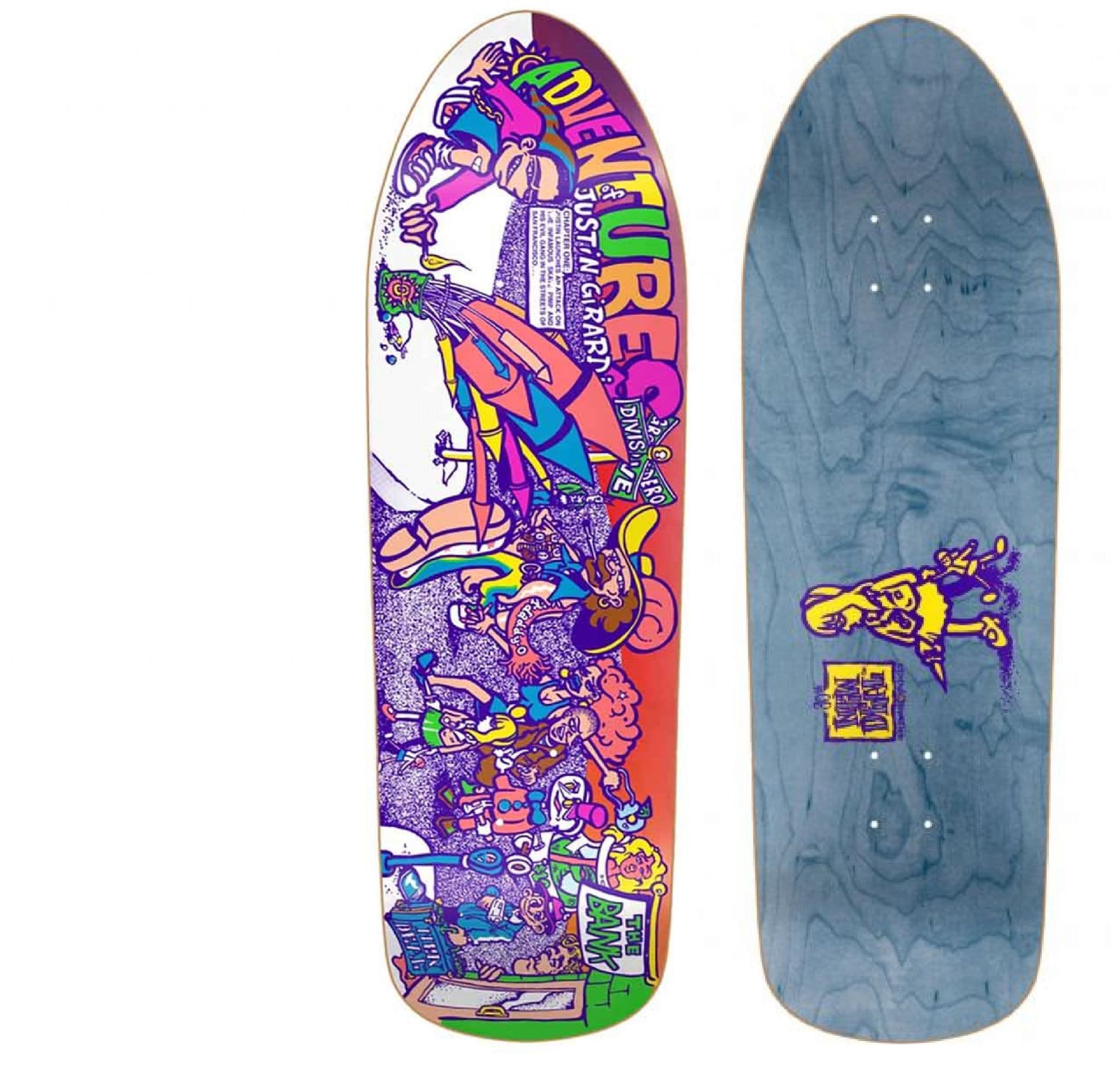 NEW DEAL & x22;Adventures of& x22; Justin Girard Skateboard Deck 9