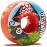 OJ "Elite - Winkowski Mushroom" Skateboard Wheels 53mm 101a WHITE RED SWIRL  OJII