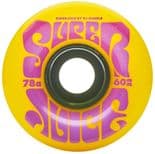 OJ "Super Juice" Skateboard Wheels by Santa Cruz YELLOW 60mm 78a 1970s Cruise