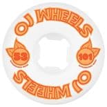 OJ WHEELS "From Concentrate - Hardline" Skateboard Wheels 53mm 101a WHITE  ORANGE Street Park OJs