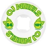 OJ WHEELS "From Concentrate - Hardline" Skateboard Wheels 54mm 101a WHITE  LIME Street Park OJs