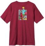 ONEOONE / 101 "Stuffed Animals - McNatt" Skateboard T-Shirt BURGUNDY Tee Cliver