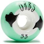 ORBS by Welcome "Poltergeists" Core Skateboard Wheels 53mm 102a Park MINT/WHITE