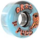 ORBS by Welcome "Pugs" Skateboard Wheels 54mm 85a BLACK BLUE Softer Cruiser Filmer