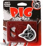 PIG "Piles" Skateboard 1/8" Hard Riser Pads Longboard BLACK Pair