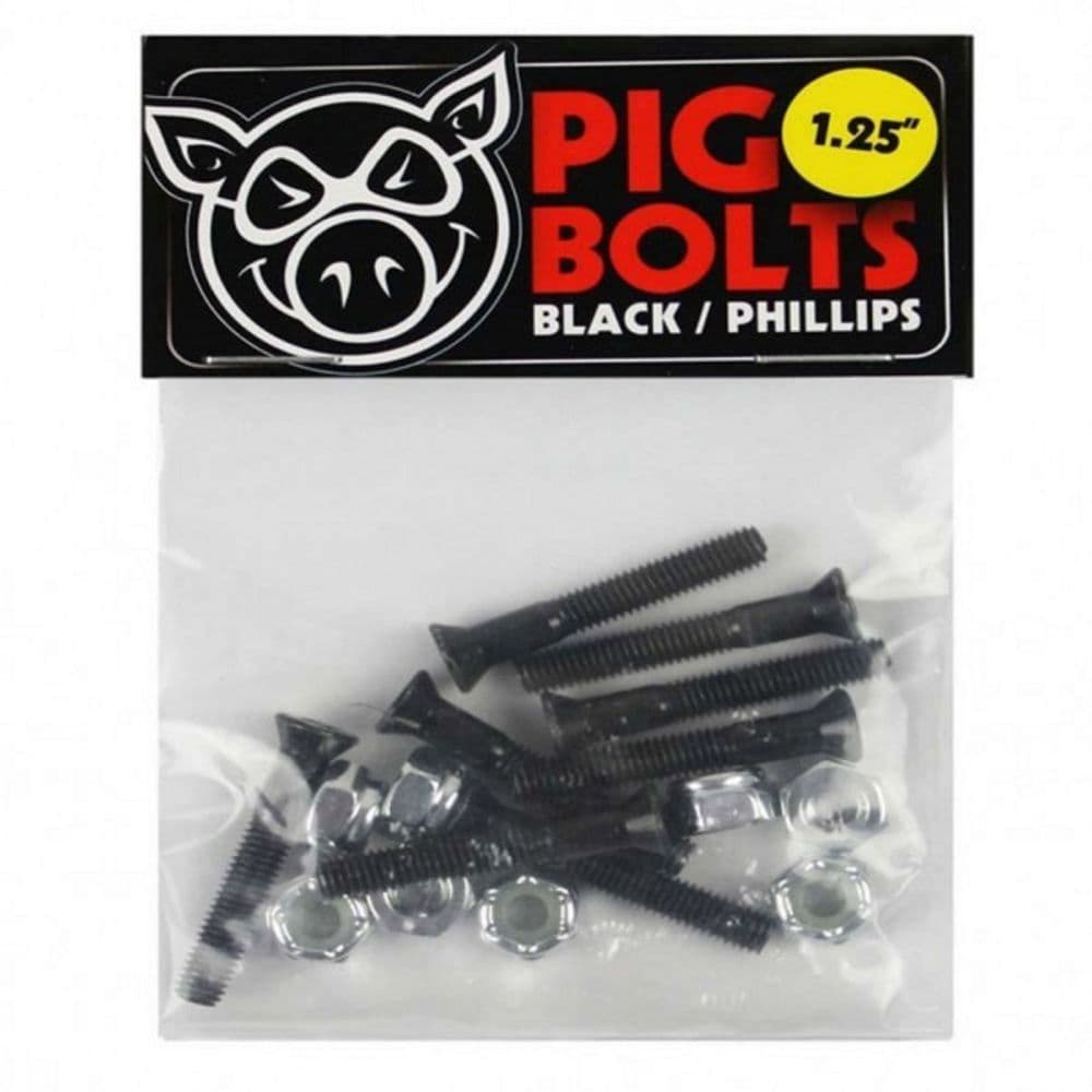 PiIG WHEELS "Pig Bolts" Skateboard Truck Mounting Bolts 1 25" Phillips