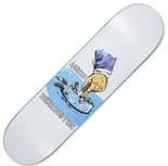 POLAR SKATE Co. "Chain Smoke  - Herrington" Skateboard Deck 8.5" x 32.125" WHITE   inc. GRIP