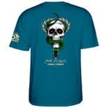 POWELL PERALTA "40th Anniversary McTwist" McGill Skateboard T-Shirt BLUE Tee Bones Brigade