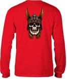POWELL PERALTA "Andy Anderson Skull" Skateboard  Long Sleeve T-Shirt RED  M  or L Bones LST