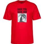POWELL PERALTA "Animal Chin - Have You Seen Him?" T-Shirt RED L or XL only Bones Brigade