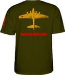 POWELL PERALTA "Bones Brigade - Bomber" Skateboard T-Shirt MILITARY GREEN  M L XL or XXL Tee
