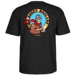POWELL PERALTA "Bones Brigade - Ripper Pilot" Skateboard T-Shirt BLACK   M L XL or XXL Tee
