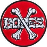 POWELL PERALTA  / BONES "Cross Bones" Lapel Pin Badge Skateboard  2.5cm RED Old Skool