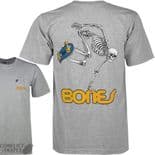 POWELL PERALTA / BONES "Skate Skeleton" Skateboard T-Shirt GREY S to XXL Bones Brigade Old Skool